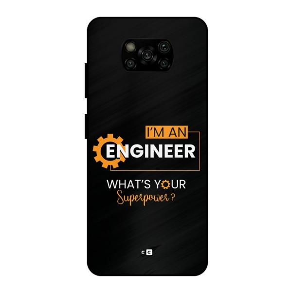 Engineer Superpower Metal Back Case for Poco X3