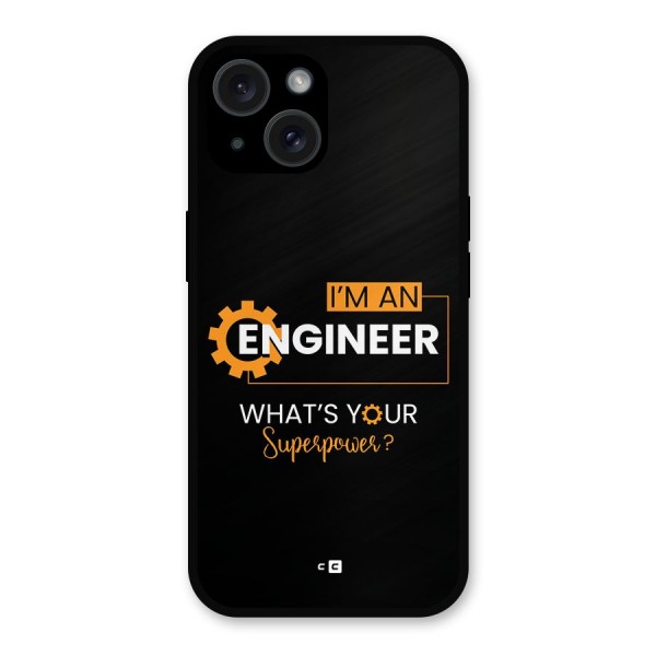 Engineer Superpower Metal Back Case for iPhone 15