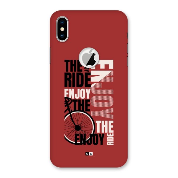 Enjoy The Ride Back Case for iPhone XS Logo Cut