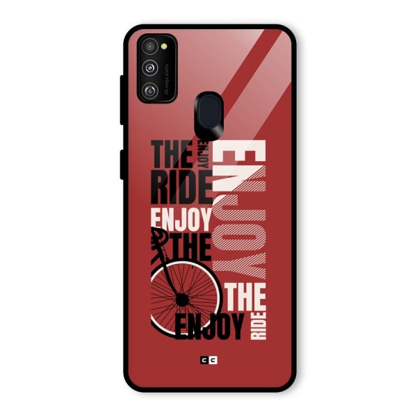 Enjoy The Ride Glass Back Case for Galaxy M21