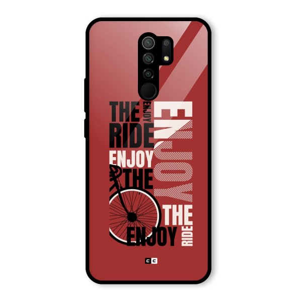 Enjoy The Ride Glass Back Case for Redmi 9 Prime