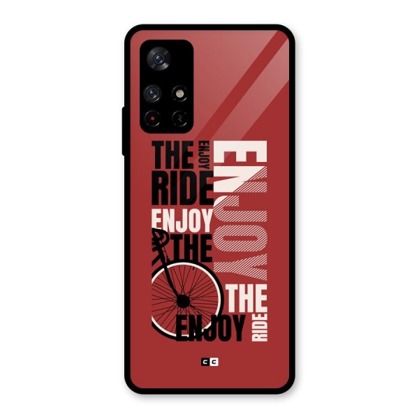 Enjoy The Ride Glass Back Case for Redmi Note 11T 5G