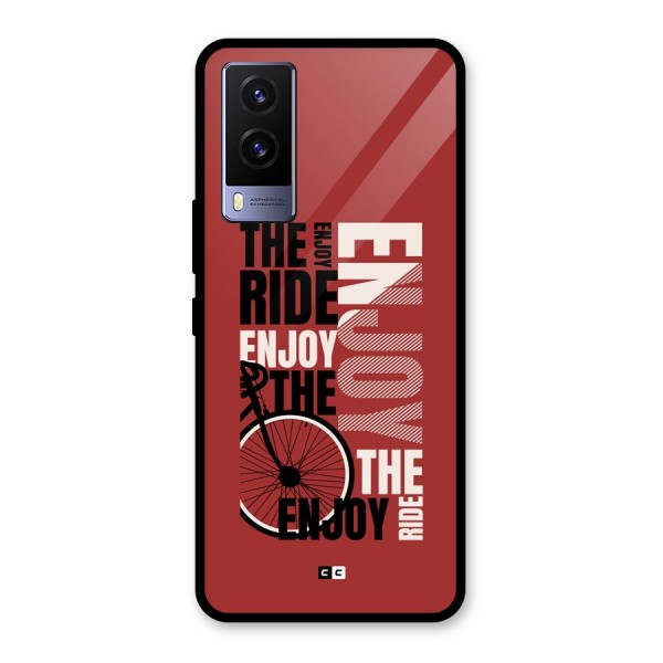 Enjoy The Ride Glass Back Case for Vivo V21e 5G