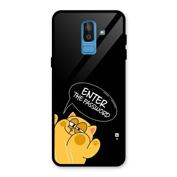 Enter The Password Glass Back Case for Galaxy J8