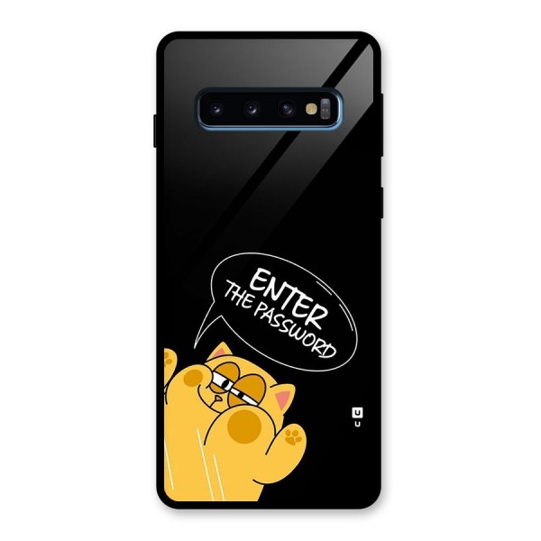 Enter The Password Glass Back Case for Galaxy S10