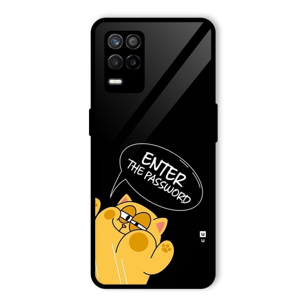 Enter The Password Glass Back Case for Realme 8s 5G