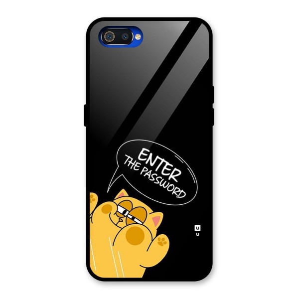 Enter The Password Glass Back Case for Realme C2