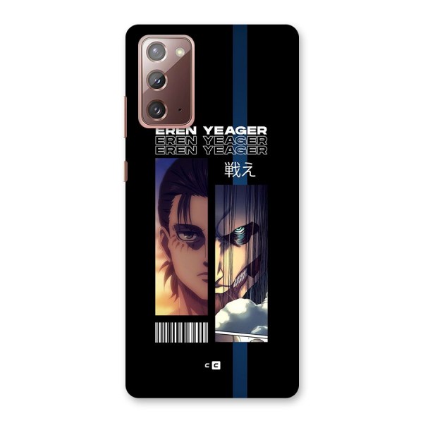 Eren Yeager Angry Back Case for Galaxy Note 20