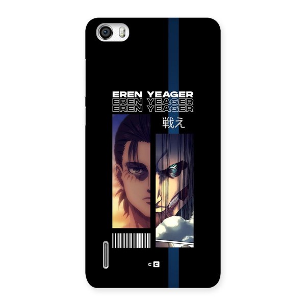 Eren Yeager Angry Back Case for Honor 6