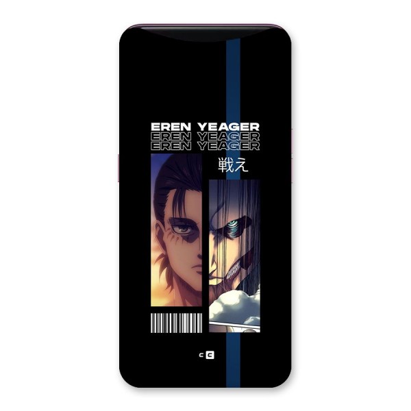 Eren Yeager Angry Back Case for Oppo Find X