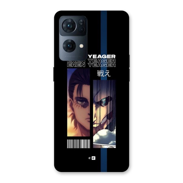 Eren Yeager Angry Back Case for Oppo Reno7 Pro 5G