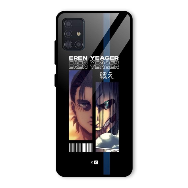 Eren Yeager Angry Glass Back Case for Galaxy A51