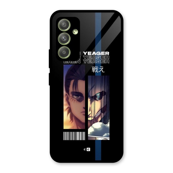 Eren Yeager Angry Glass Back Case for Galaxy A54