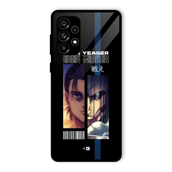 Eren Yeager Angry Glass Back Case for Galaxy A73 5G