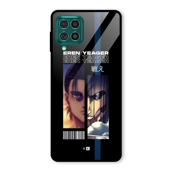 Eren Yeager Angry Glass Back Case for Galaxy F62