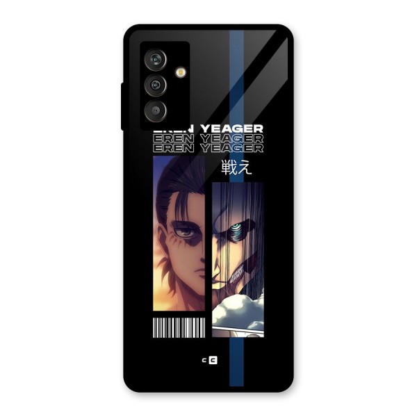 Eren Yeager Angry Glass Back Case for Galaxy M13