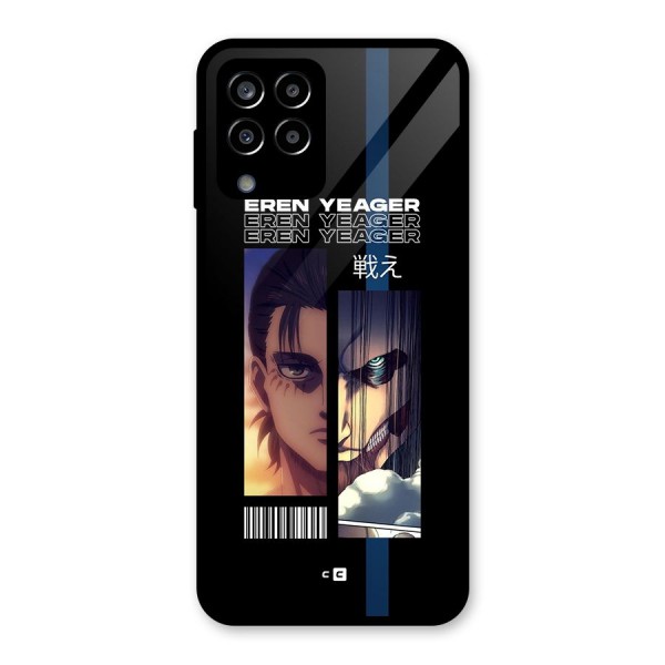 Eren Yeager Angry Glass Back Case for Galaxy M33