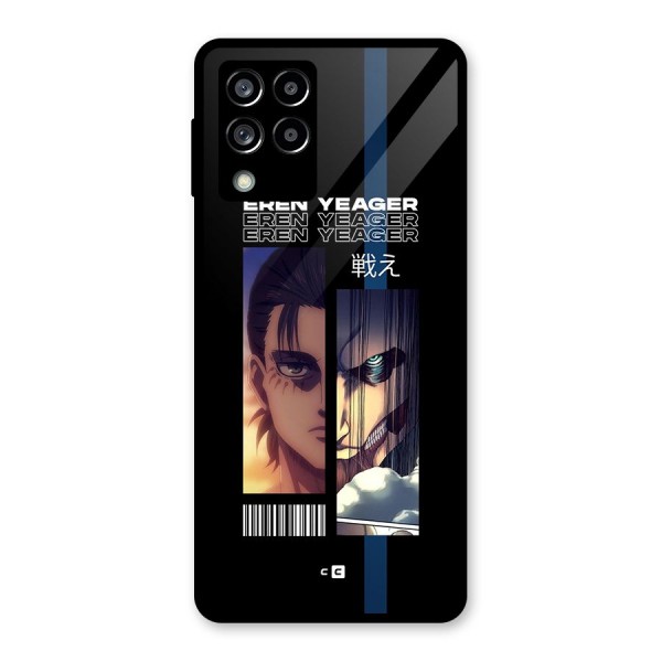 Eren Yeager Angry Glass Back Case for Galaxy M53 5G