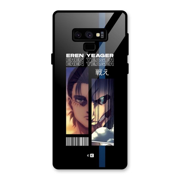 Eren Yeager Angry Glass Back Case for Galaxy Note 9