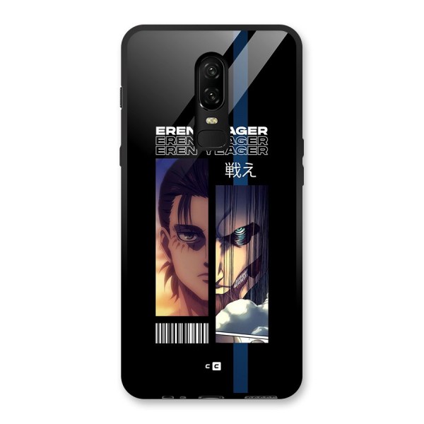 Eren Yeager Angry Glass Back Case for OnePlus 6