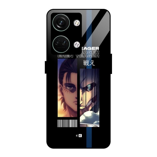 Eren Yeager Angry Glass Back Case for Oneplus Nord 3