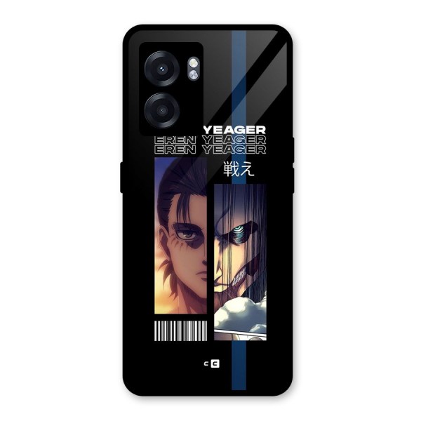 Eren Yeager Angry Glass Back Case for Oppo K10 (5G)