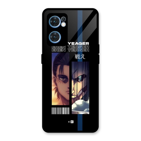 Eren Yeager Angry Glass Back Case for Oppo Reno7 5G