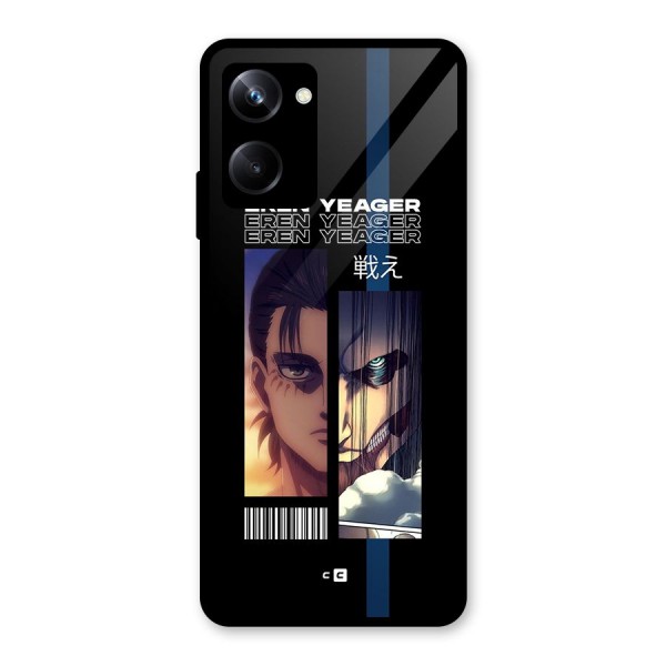 Eren Yeager Angry Glass Back Case for Realme 10 Pro