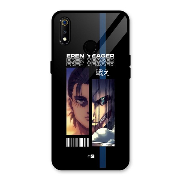 Eren Yeager Angry Glass Back Case for Realme 3