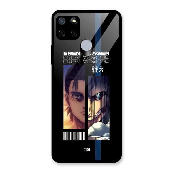 Eren Yeager Angry Glass Back Case for Realme C12