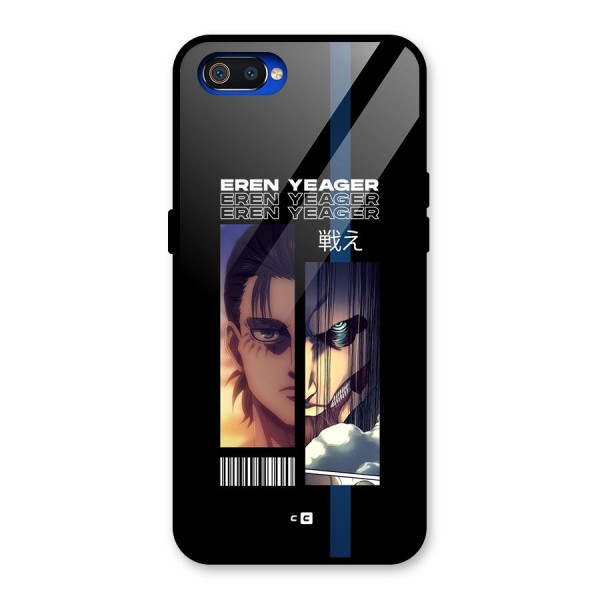 Eren Yeager Angry Glass Back Case for Realme C2