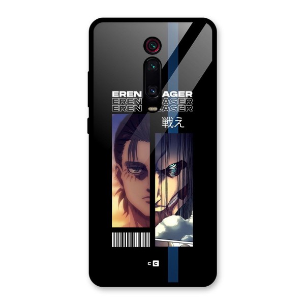 Eren Yeager Angry Glass Back Case for Redmi K20