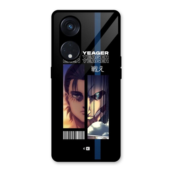 Eren Yeager Angry Glass Back Case for Reno8 T 5G