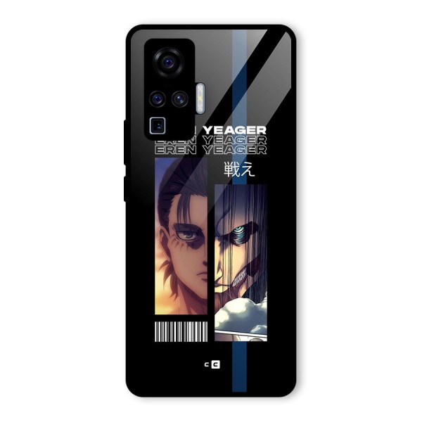 Eren Yeager Angry Glass Back Case for Vivo X50 Pro