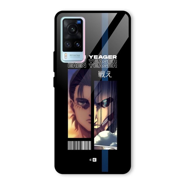 Eren Yeager Angry Glass Back Case for Vivo X60