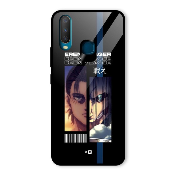 Eren Yeager Angry Glass Back Case for Vivo Y12