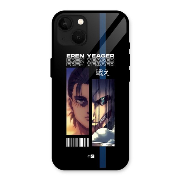 Eren Yeager Angry Glass Back Case for iPhone 13