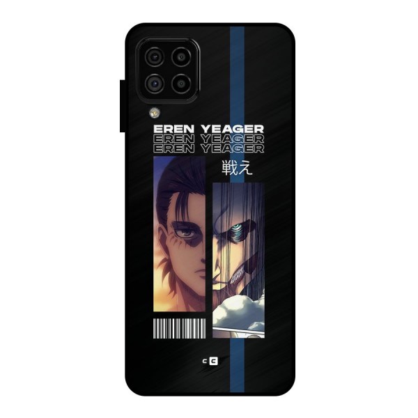 Eren Yeager Angry Metal Back Case for Galaxy A22 4G