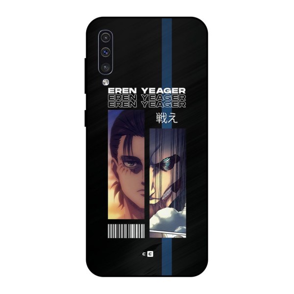 Eren Yeager Angry Metal Back Case for Galaxy A50