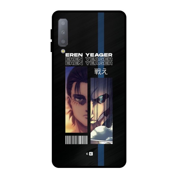 Eren Yeager Angry Metal Back Case for Galaxy A7 (2018)