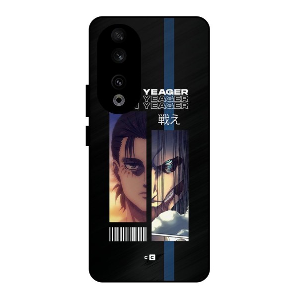 Eren Yeager Angry Metal Back Case for Honor 90