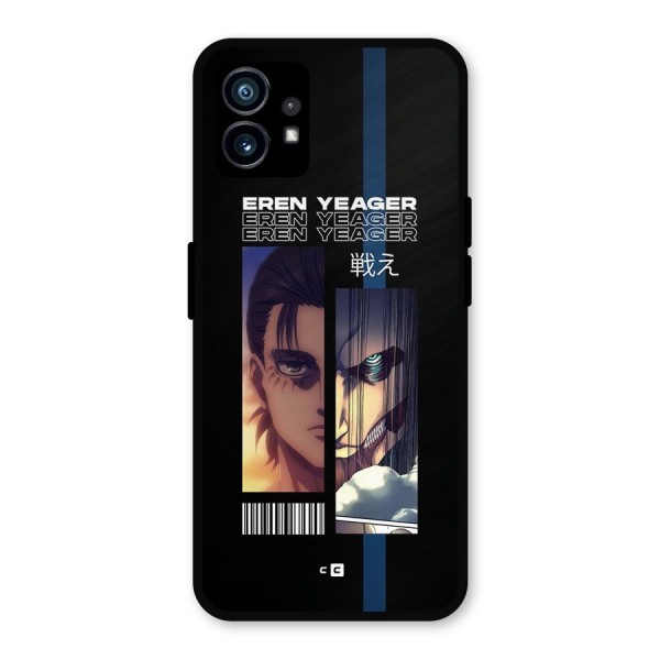 Eren Yeager Angry Metal Back Case for Nothing Phone 1