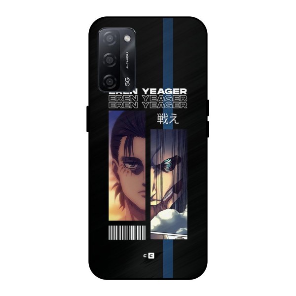 Eren Yeager Angry Metal Back Case for Oppo A53s 5G