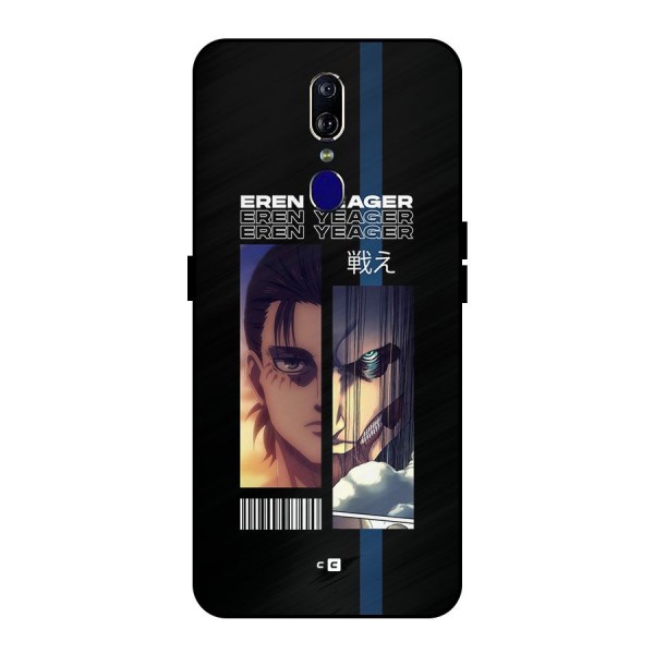 Eren Yeager Angry Metal Back Case for Oppo F11