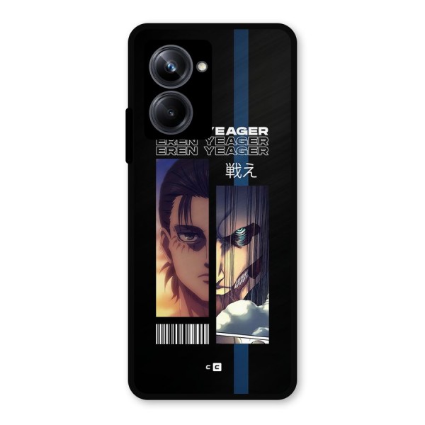 Eren Yeager Angry Metal Back Case for Realme 10 Pro