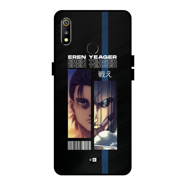 Eren Yeager Angry Metal Back Case for Realme 3