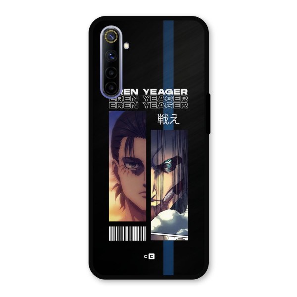 Eren Yeager Angry Metal Back Case for Realme 6