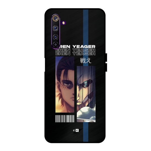 Eren Yeager Angry Metal Back Case for Realme 6 Pro