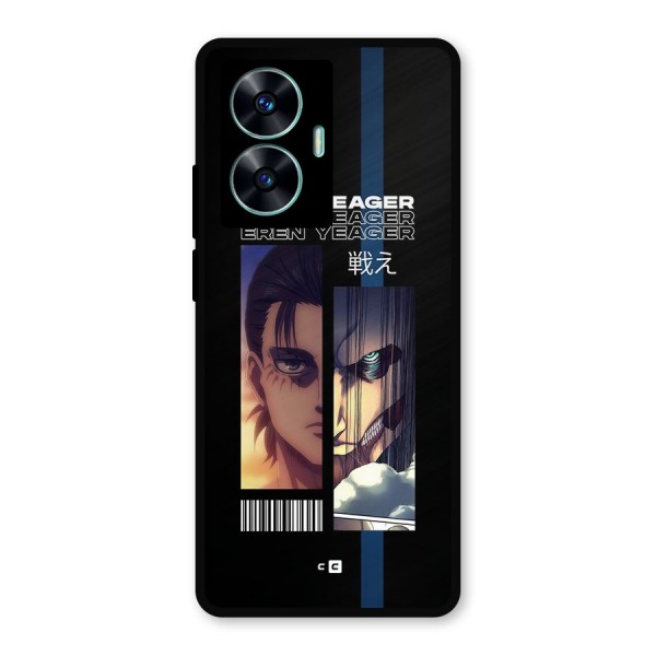 Eren Yeager Angry Metal Back Case for Realme C55