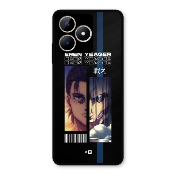 Eren Yeager Angry Metal Back Case for Realme Narzo N53